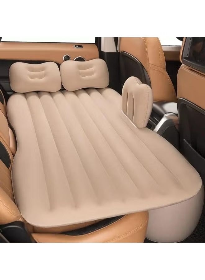 Car Air Mattress Travel Inflatable Back Seat Air Bed with Electric Pump & 2 Pillows – Portable Car Sleeping Cushion for Camping & Vacation - Image 1